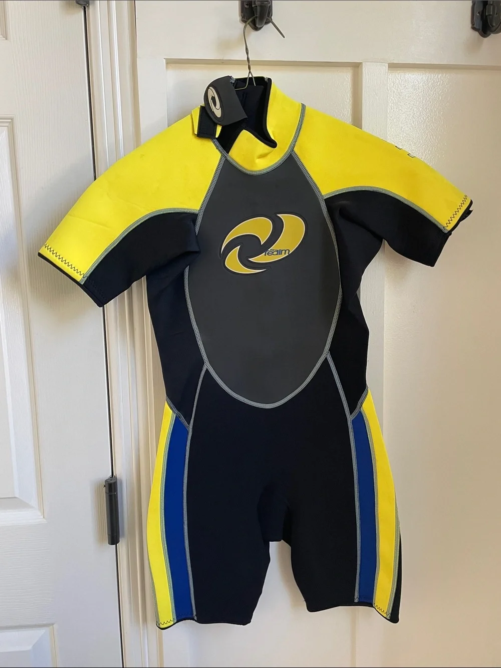 O'Neill Kids Shorty Wetsuit- Yellow, Black, Blue